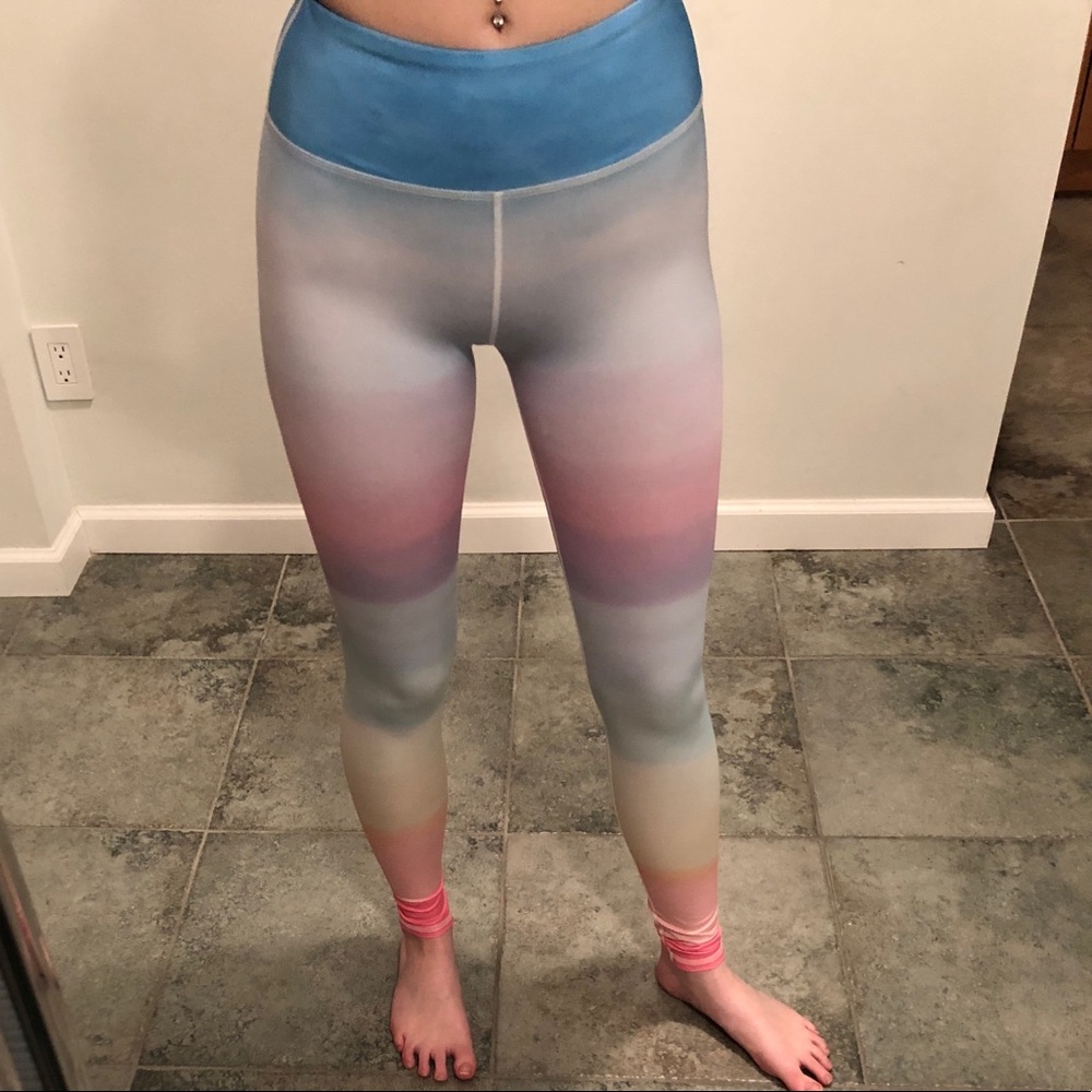 Multi-color Rainbow Yoga Pants Size Small